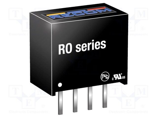 Converter: DC/DC; 1W; Uin: 2.97÷3.63V; Uout: 5VDC; Iout: 200mA; SIP4
