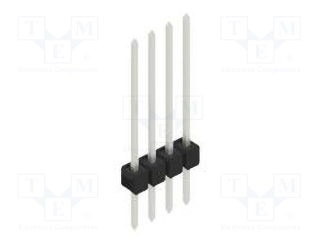 Connector: pin strips; pin header; male; PIN: 4; 2.54mm; THT; 1x4