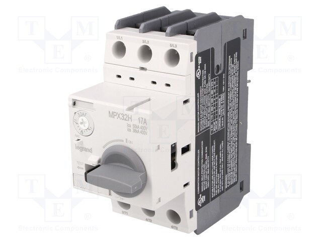Motor breaker; 7.5kW; 230÷690VAC; DIN; Short circ.release: 221A
