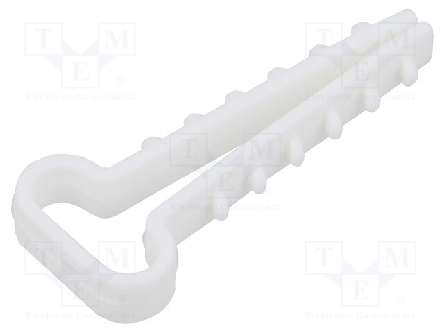 Holder; 100pcs; RectDowel; Body: white; 14x6mm