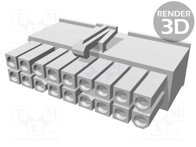 Plug; wire-board; male/female; Mini Universal MATE-N-LOK; 4.14mm