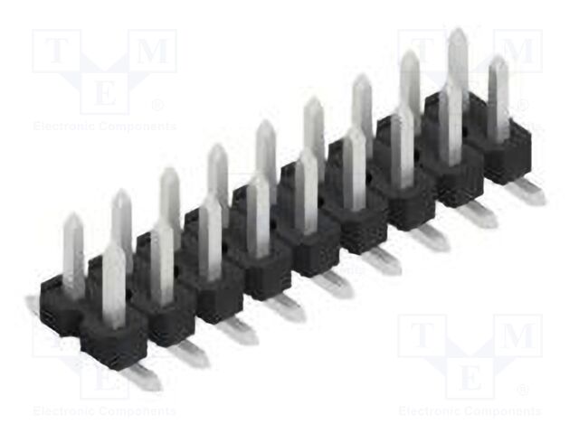 Connector: pin strips; pin header; male; PIN: 18; 2.54mm; SMT; 2x9