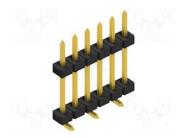 Connector: pin strips; pin header; male; PIN: 6; 2mm; SMT; 1x6; 100V
