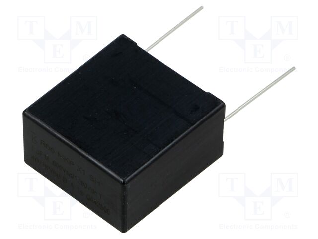 Capacitor: polypropylene; 1uF; 32x18x33mm; THT; ±20%; 27.5mm