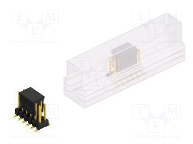 Connector: pin strips; pin header; male; PIN: 12; 2.54mm; SMT; 2x6