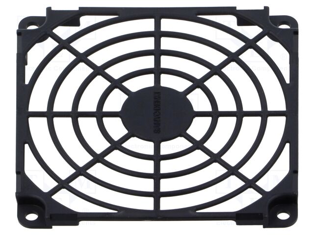 Guard; resin; 92x92mm; screws