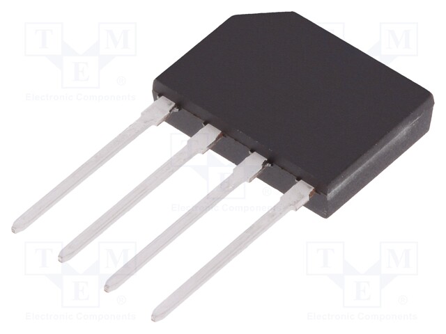 Single-phase bridge rectifier; Urmax: 100V; If: 3A; Ifsm: 65A; GBP