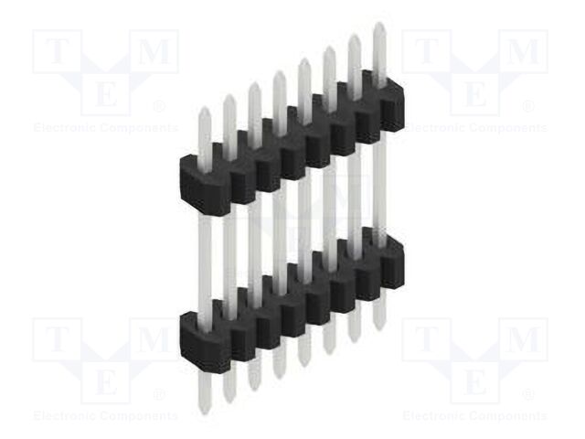Connector: pin strips; pin header; male; PIN: 8; 1.27mm; THT; 1x8