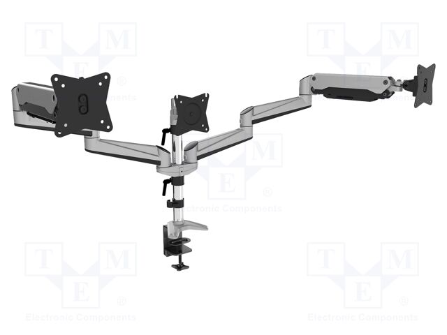 Holder; table edge; 6kg; 27"; silver; Arm len: 794mm; monitor x3