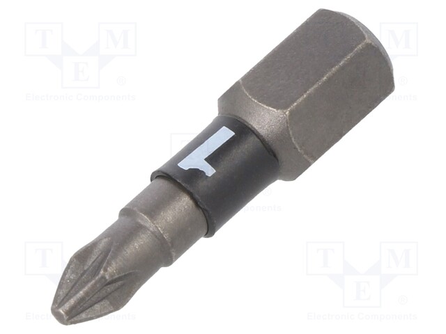 Screwdriver bit; Pozidriv®; PZ1; Overall len: 25mm