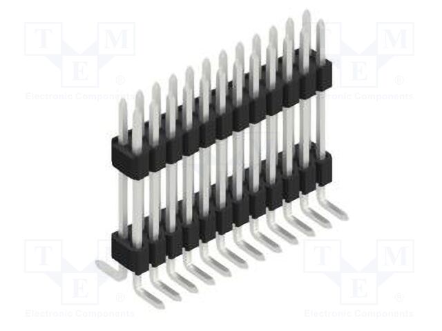 Connector: pin strips; pin header; male; PIN: 24; 1.27mm; SMT; 2x12