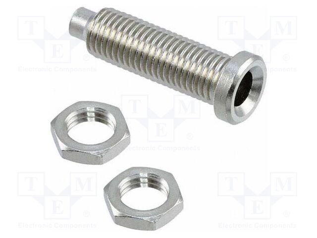 Connector: 4mm banana; socket; Cutout: Ø2mm; on panel,screw; 36A