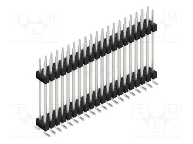 Connector: pin strips; pin header; male; PIN: 40; 2.54mm; SMT; 2x20