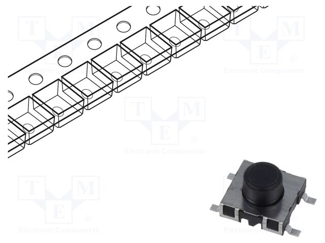 Microswitch TACT; SPST-NO; Pos: 2; 0.5A/42VDC; SMT; 4.7mm; OFF-(ON)