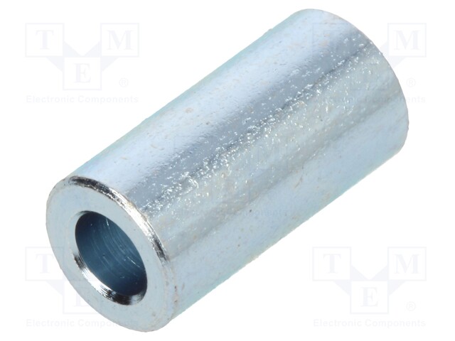 Spacer sleeve; 3.2mm; cylindrical; steel; zinc; Out.diam: 12mm
