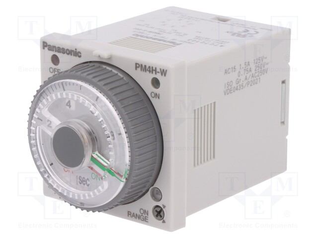 Timer; 0,1s÷500h; DPDT; 250VAC/5A; 24VAC; 24VDC; socket,on panel