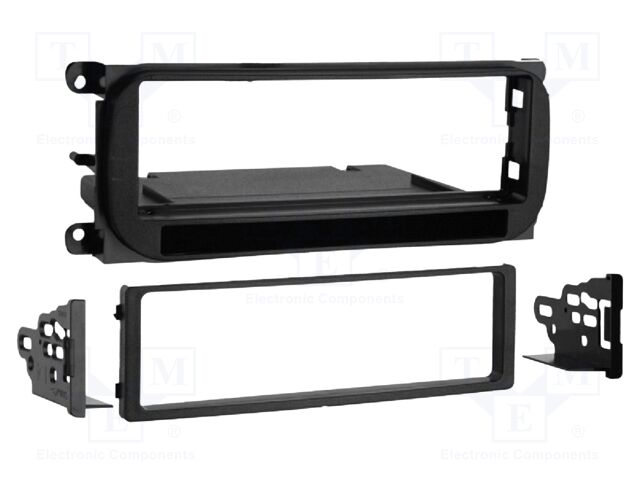 Radio frame; Chrysler,Dodge,Jeep,Plymouth; 1 DIN; black