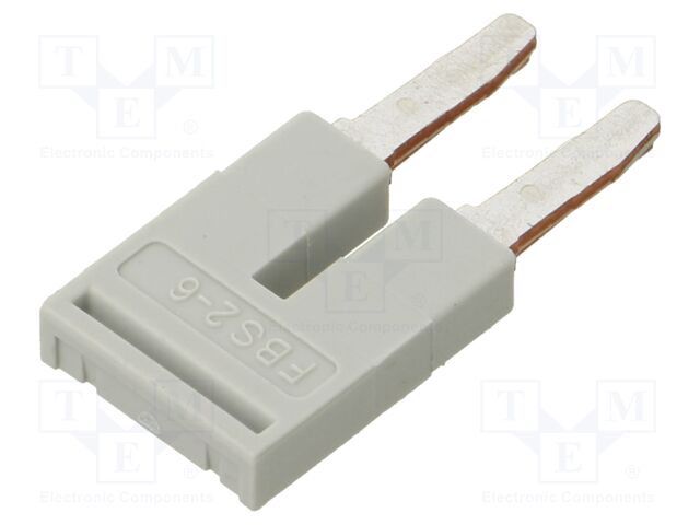 Comb bridge; ways: 2; grey; Width: 6mm; UL94V-0