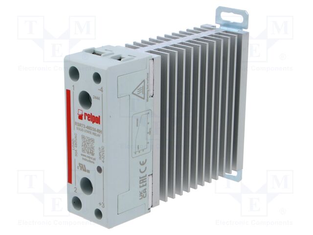 Relay: solid state; Ucntrl: 4÷32VDC; 30A; 24÷530VAC; DIN,on panel