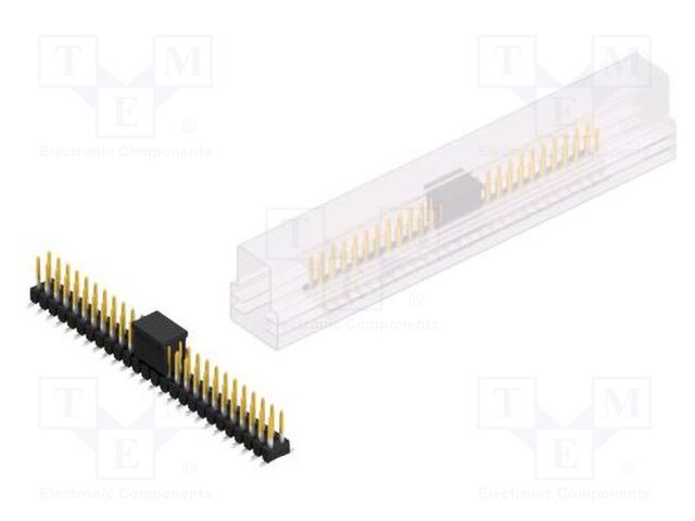 Connector: pin strips; pin header; male; PIN: 52; 2.54mm; SMT; 2x26