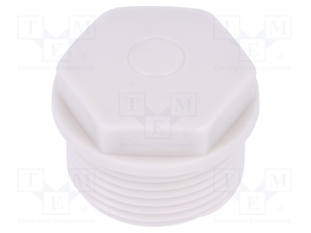 Stopper; M25; IP54; Mat: polyamide; grey; with pierceable membrane