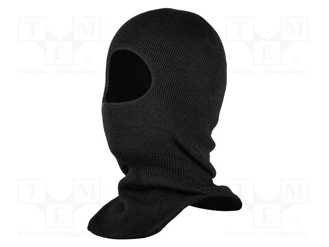 Balaclava; furlined; black; acrylic