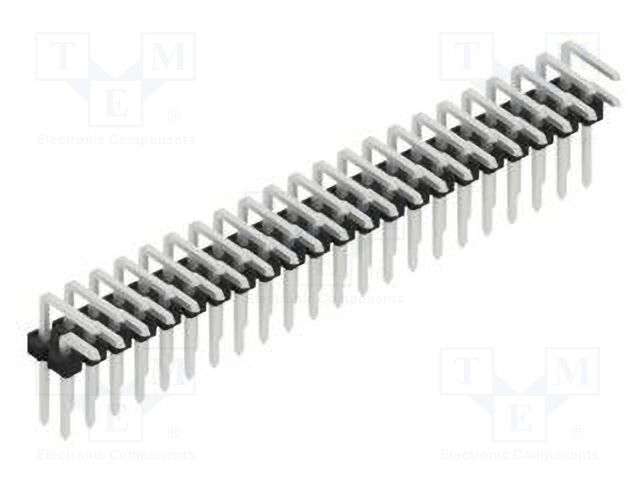 Connector: pin strips; pin header; male; PIN: 44; 2.54mm; THT; 2x22