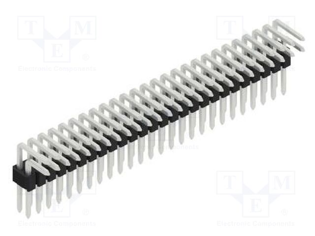 Connector: pin strips; pin header; male; PIN: 52; 1.27mm; THT; 2x26