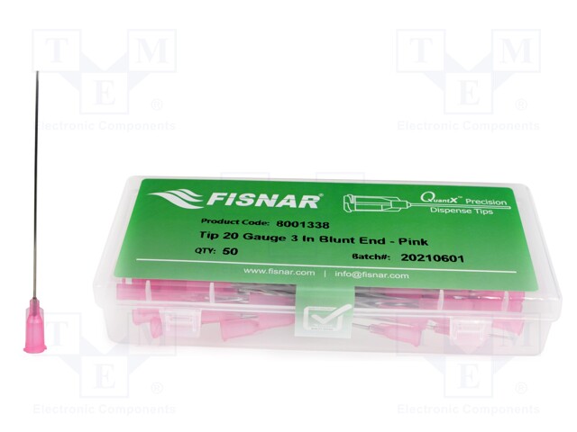 Needle: steel; 3"; Size: 20; straight; 0.58mm; Mounting: Luer Lock