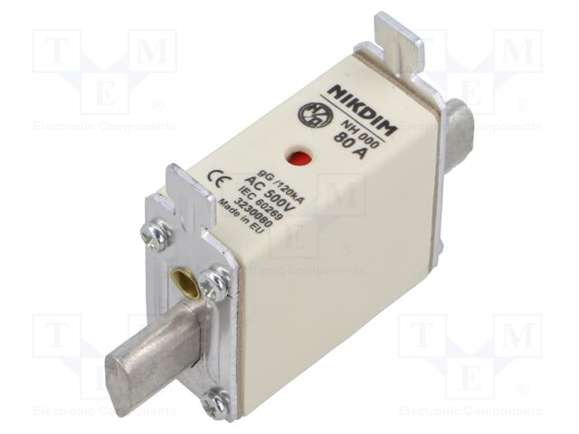Fuse: fuse; gG; 80A; 500VAC; industrial; NH000