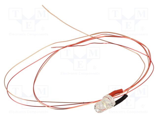 LED; white cold; 3mm; 30°; 8500-18000K; Leads: leads x2; 2.6÷3.2VDC