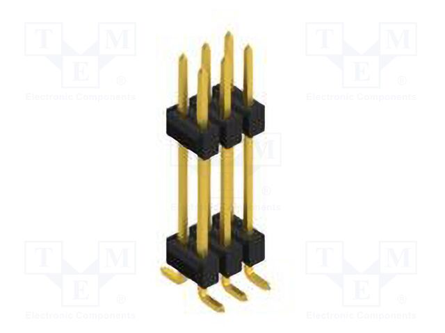 Connector: pin strips; pin header; male; PIN: 6; 2.54mm; SMT; 2x3