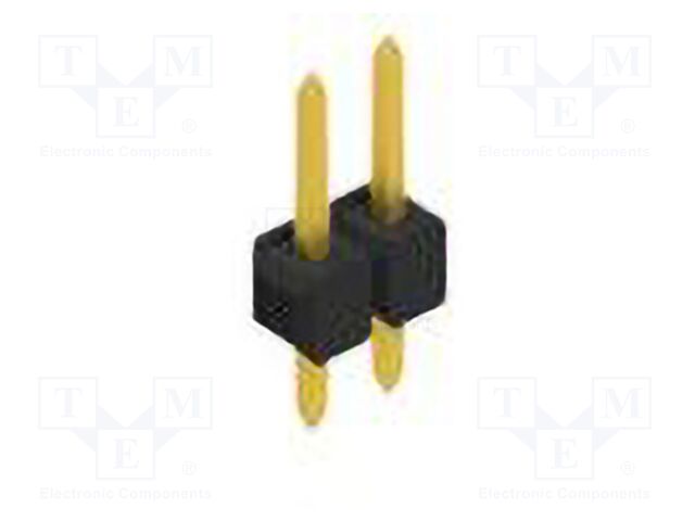 Connector: pin strips; pin header; male; PIN: 2; 2.54mm; THT; 1x2