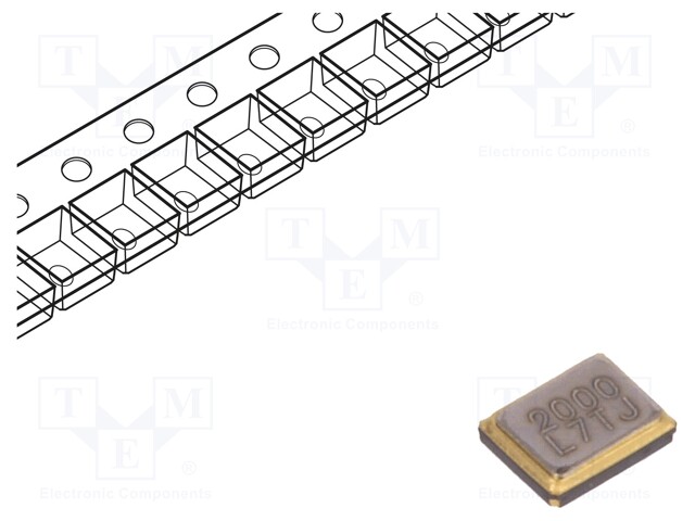 Resonator: quartz; 20MHz; ±10ppm; 10pF; SMD; 2x1.6x0.5mm