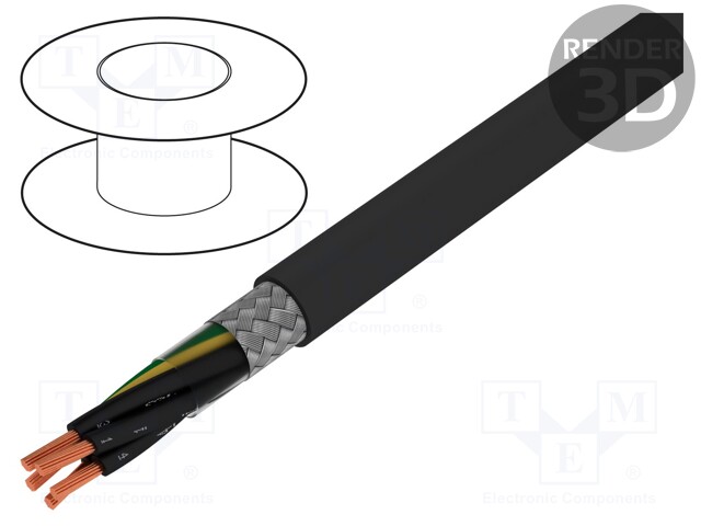 Wire; ÖLFLEX® CLASSIC 115 CY BK; 5G1mm2; tinned copper braid