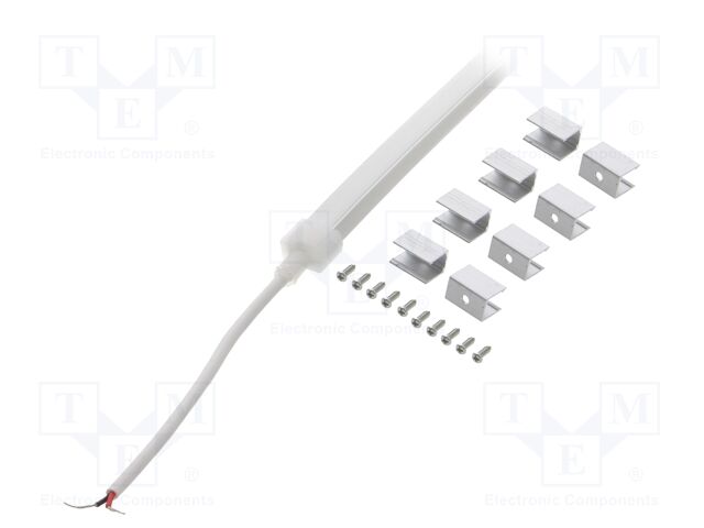 NEON LED tape; white cold; 24V; LED/m: 120; 6mm; IP65; 8W/m