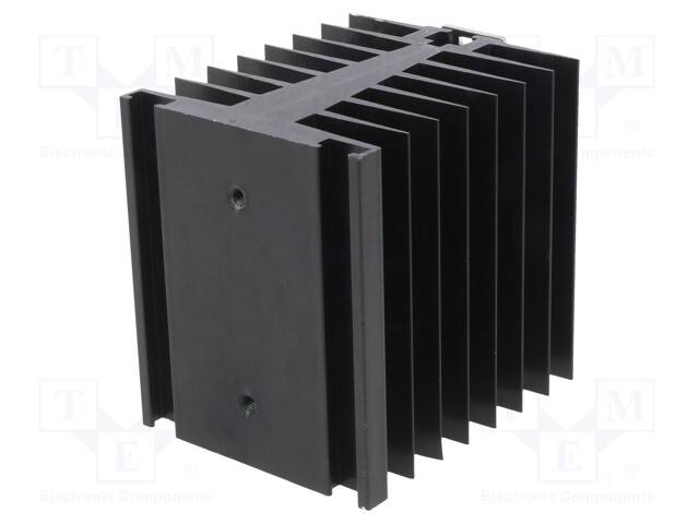 Heatsink: extruded; for one phase solid state relays; black