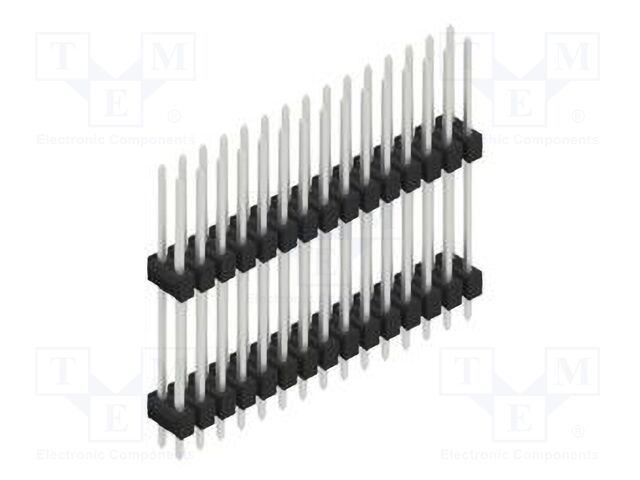 Connector: pin strips; pin header; male; PIN: 30; 2.54mm; THT; 2x15