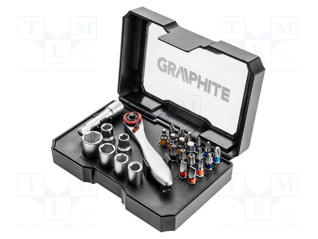Kit: screwdriver bits; Kit: rattle,screwdriver bits; 26pcs.