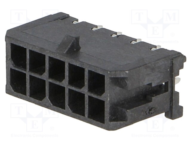 Socket; wire-board; male; Micro-Fit 3.0; 3mm; PIN: 10; THT; 5A; 600V