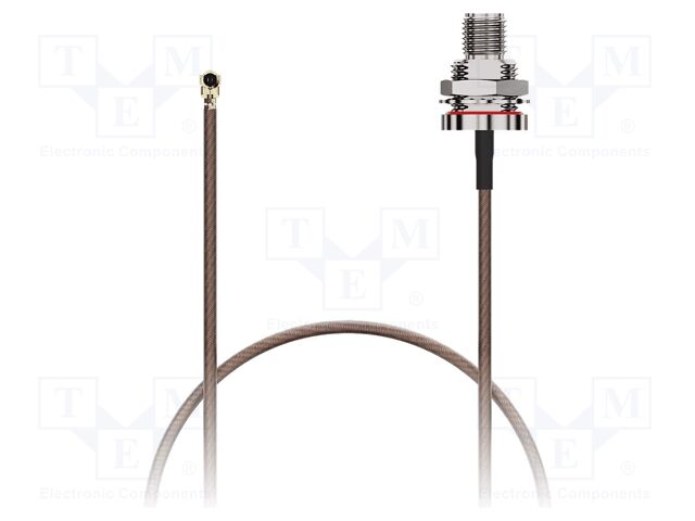 Cable; IPEX MHF,SMA female; brown; -40÷85°C; 0÷6GHz; 200mm; 50Ω