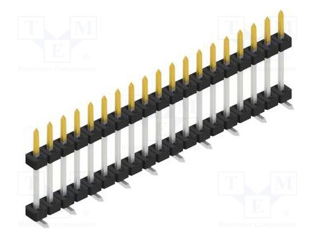 Connector: pin strips; pin header; male; PIN: 19; 2mm; SMT; 1x19