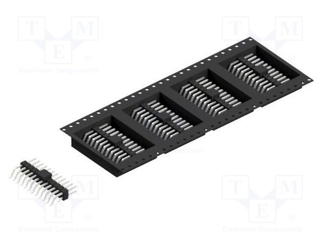 Connector: pin strips; pin header; male; PIN: 24; 2.54mm; SMT; 2x12