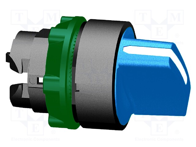 Switch: rotary; Stabl.pos: 1; 22mm; blue; Illumin: none; IP66; Pos: 3