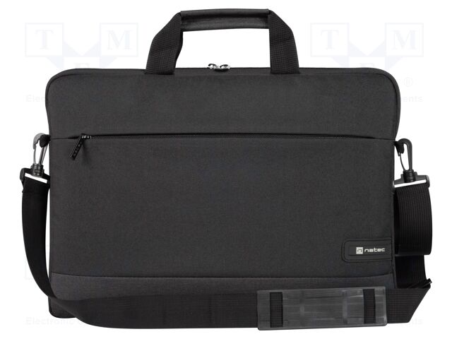 Laptop bag; black; poliester 300D; Usable dim: 385x20x270mm