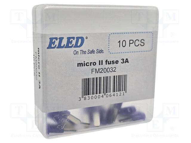 Fuse: fuse; 3A; 32VDC; automotive; 9.1mm; 9.1x3.8x15.3mm