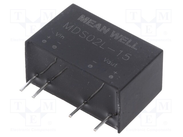 Converter: DC/DC; 2W; Uin: 4.5÷5.5V; 15VDC; Iout: 133mA; SIP7; 4.2g
