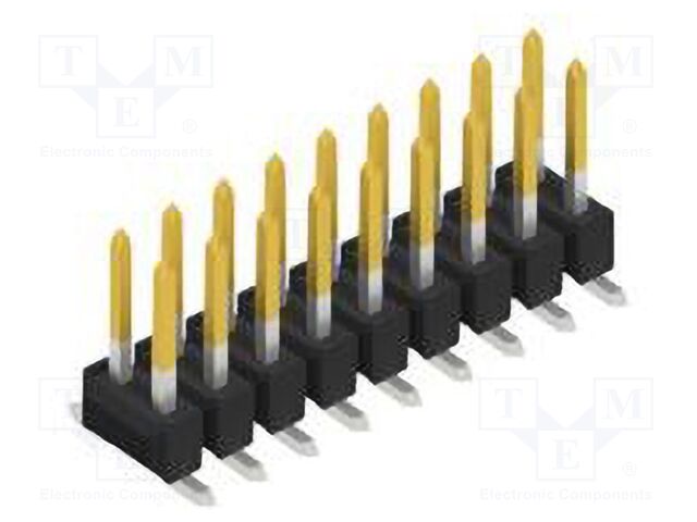 Connector: pin strips; pin header; male; PIN: 18; 2.54mm; SMT; 2x9
