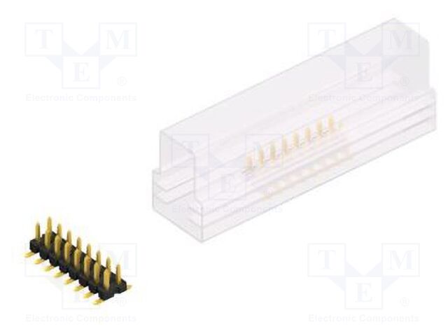 Connector: pin strips; pin header; male; PIN: 16; 2.54mm; SMT; 2x8
