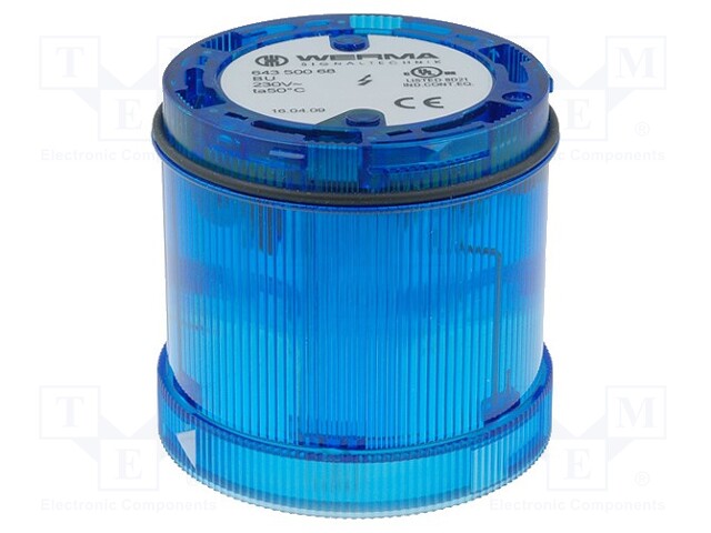 Signaller: lighting; flashing light; Colour: blue; Usup: 230VAC